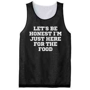 Funny LetS Be Honest IM Just Here For The Food Mesh Reversible Basketball Jersey Tank