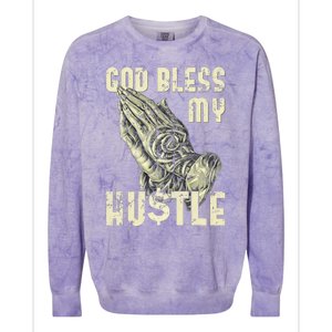 funny Lord Bless My Hustle Double My Income Colorblast Crewneck Sweatshirt