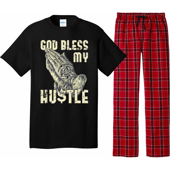 funny Lord Bless My Hustle Double My Income Pajama Set