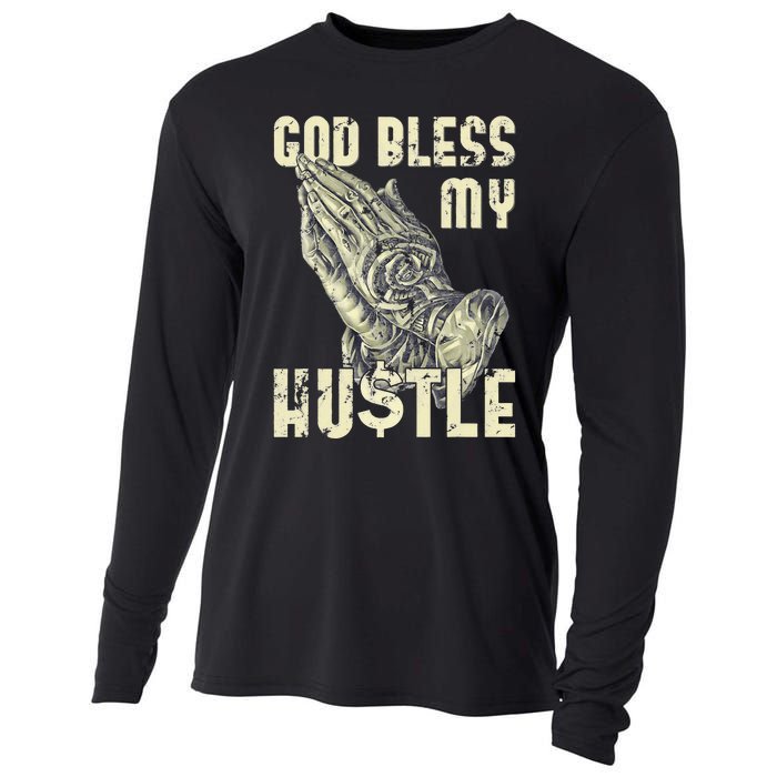 funny Lord Bless My Hustle Double My Income Cooling Performance Long Sleeve Crew