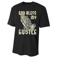 funny Lord Bless My Hustle Double My Income Performance Sprint T-Shirt