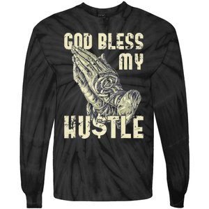 funny Lord Bless My Hustle Double My Income Tie-Dye Long Sleeve Shirt