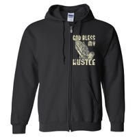 funny Lord Bless My Hustle Double My Income Full Zip Hoodie