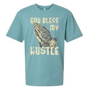 funny Lord Bless My Hustle Double My Income Sueded Cloud Jersey T-Shirt