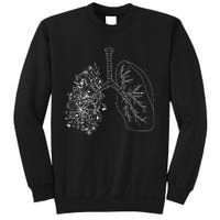 Floral Lung Botanical Asthma Cystic Fibrosis Pulmonology Sweatshirt