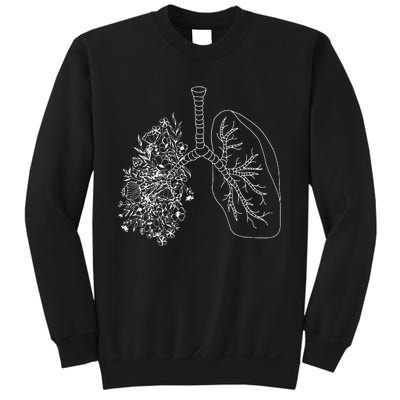 Floral Lung Botanical Asthma Cystic Fibrosis Pulmonology Sweatshirt