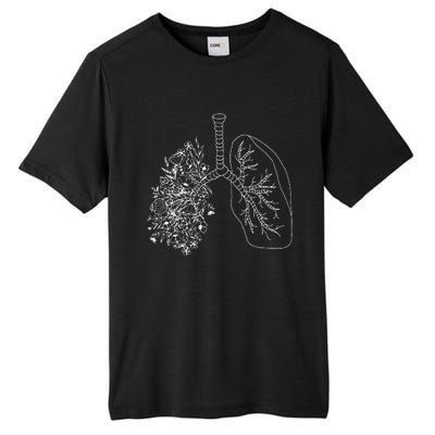 Floral Lung Botanical Asthma Cystic Fibrosis Pulmonology Tall Fusion ChromaSoft Performance T-Shirt