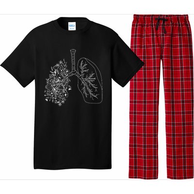 Floral Lung Botanical Asthma Cystic Fibrosis Pulmonology Pajama Set