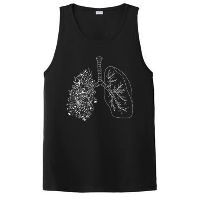 Floral Lung Botanical Asthma Cystic Fibrosis Pulmonology PosiCharge Competitor Tank