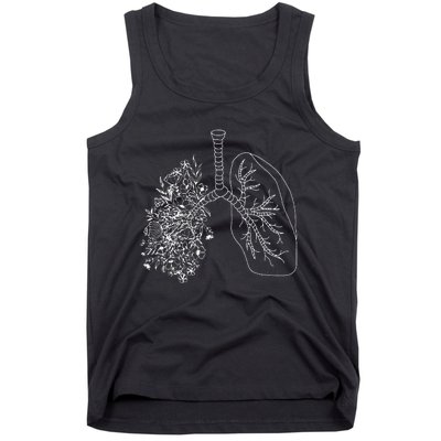 Floral Lung Botanical Asthma Cystic Fibrosis Pulmonology Tank Top