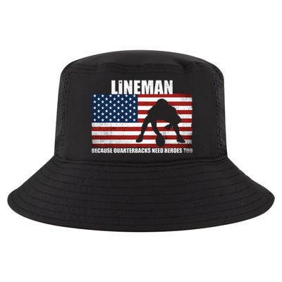 Football Lineman Because Quarterbacks Need Heroes Too Cool Comfort Performance Bucket Hat