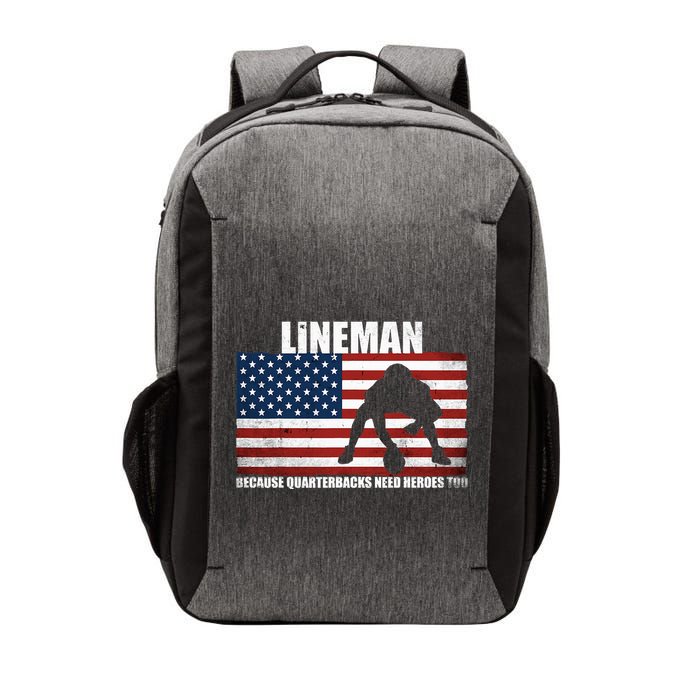 Football Lineman Because Quarterbacks Need Heroes Too Vector Backpack