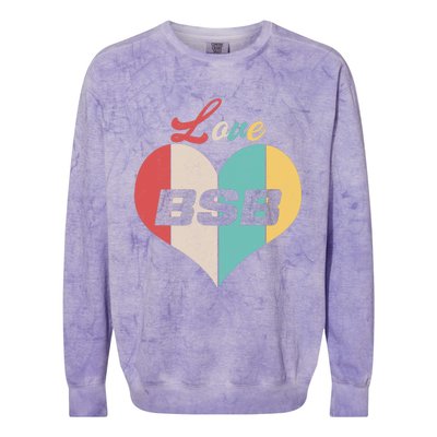 Funny Love BSB Vintage Music 1 Colorblast Crewneck Sweatshirt