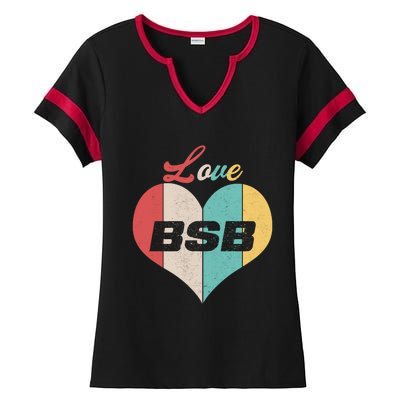 Funny Love BSB Vintage Music 1 Ladies Halftime Notch Neck Tee