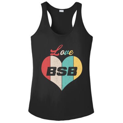 Funny Love BSB Vintage Music 1 Ladies PosiCharge Competitor Racerback Tank