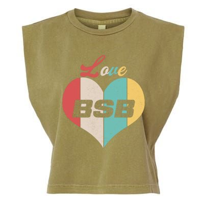 Funny Love BSB Vintage Music 1 Garment-Dyed Women's Muscle Tee