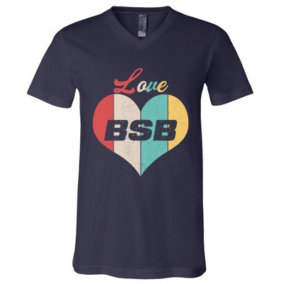 Funny Love BSB Vintage Music 1 V-Neck T-Shirt