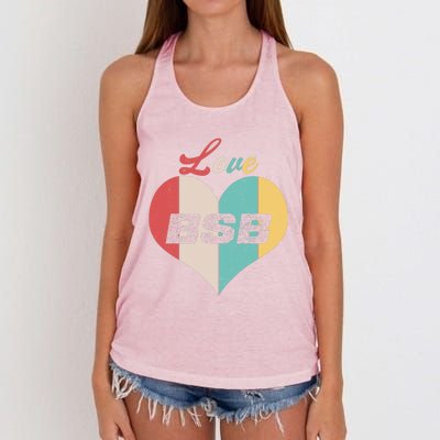 Funny Love BSB Vintage Music 1 Women's Knotted Racerback Tank