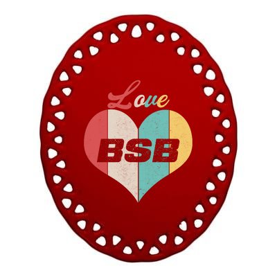 Funny Love BSB Vintage Music 1 Ceramic Oval Ornament