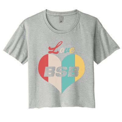 Funny Love BSB Vintage Music 1 Women's Crop Top Tee