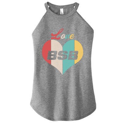 Funny Love BSB Vintage Music 1 Women's Perfect Tri Rocker Tank