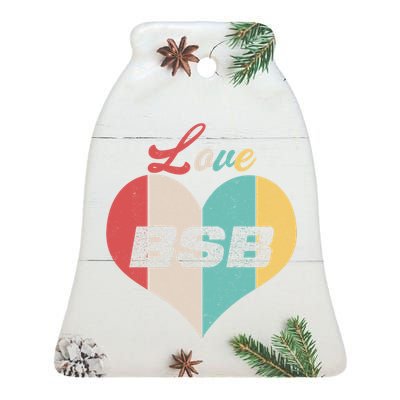 Funny Love BSB Vintage Music 1 Ceramic Bell Ornament