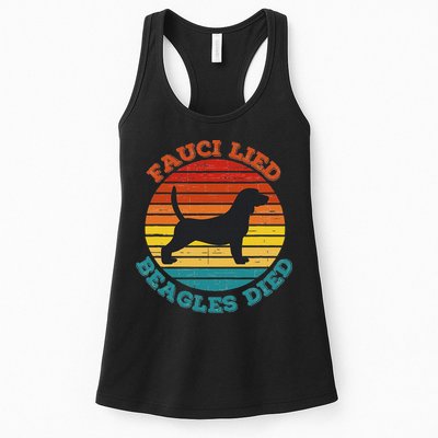 Fauci Lied Beagles Died Anti Anthony Fauci Arrest Fauci Womens Tank Top