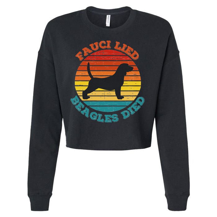 Fauci Lied Beagles Died Anti Anthony Fauci Arrest Fauci Cropped Pullover Crew