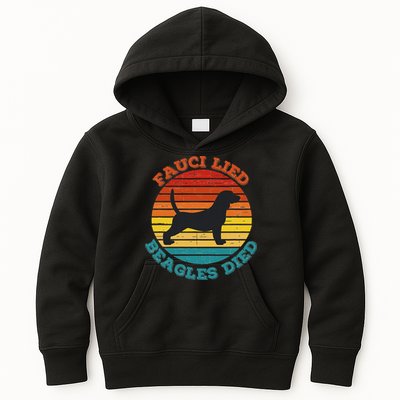 Fauci Lied Beagles Died Anti Anthony Fauci Arrest Fauci Kids Hoodie