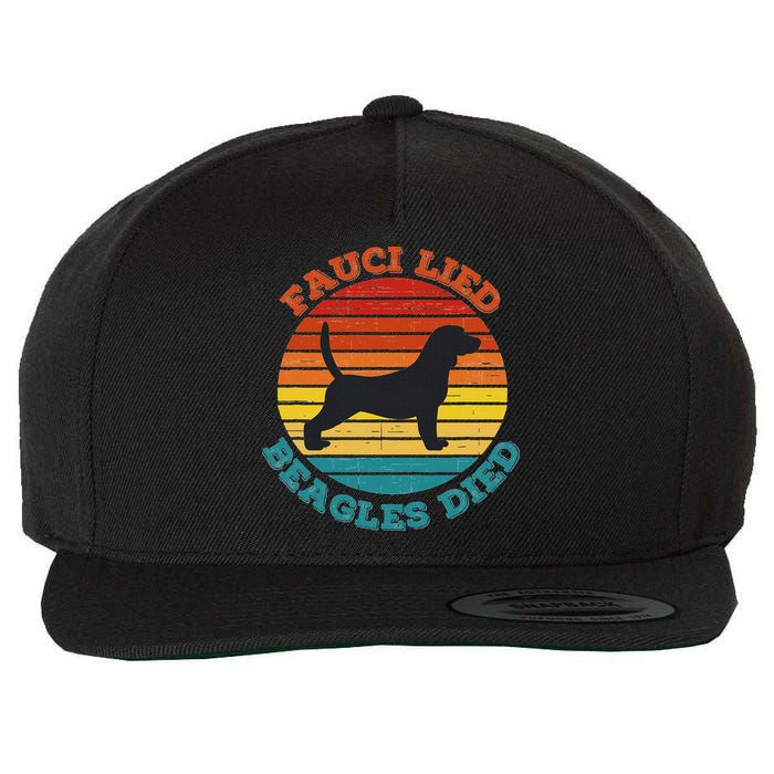 Fauci Lied Beagles Died Anti Anthony Fauci Arrest Fauci Wool Snapback Cap