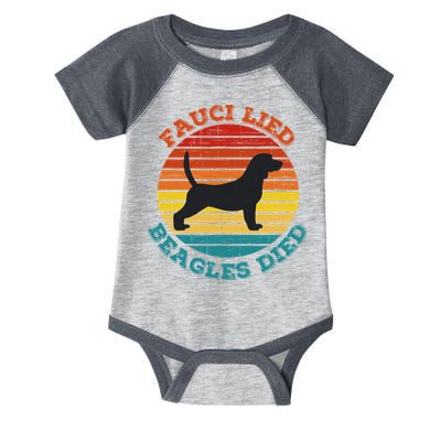 Fauci Lied Beagles Died Anti Anthony Fauci Arrest Fauci Infant Baby Jersey Bodysuit