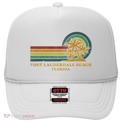 Fort Lauderdale Beach Florida Family Summer Vacation High Crown Mesh Back Trucker Hat