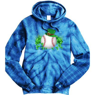 Funny Leprechaun Baseball Players Catchers St Patrick's Day Gift Tie Dye Hoodie