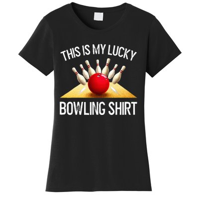 Funny LUCKY BOWLING Team Vintage Retro Gift Women's T-Shirt