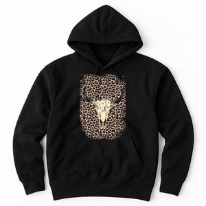 Funny Leopard Boho Cow print Flower Rustic Turquoise Hoodie