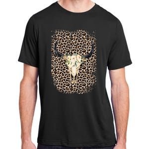 Funny Leopard Boho Cow print Flower Rustic Turquoise Adult ChromaSoft Performance T-Shirt