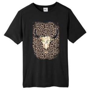 Funny Leopard Boho Cow print Flower Rustic Turquoise Tall Fusion ChromaSoft Performance T-Shirt