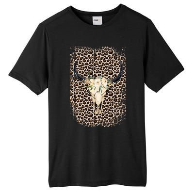 Funny Leopard Boho Cow print Flower Rustic Turquoise Tall Fusion ChromaSoft Performance T-Shirt