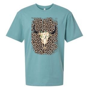 Funny Leopard Boho Cow print Flower Rustic Turquoise Sueded Cloud Jersey T-Shirt