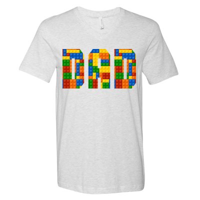 Funny Lego Builder Dad V-Neck T-Shirt