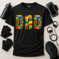 Funny Lego Builder Dad Performance Shirt