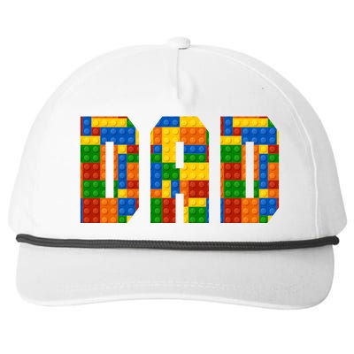 Funny Lego Builder Dad Snapback Five-Panel Rope Hat