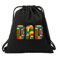 Funny Lego Builder Dad Drawstring Bag