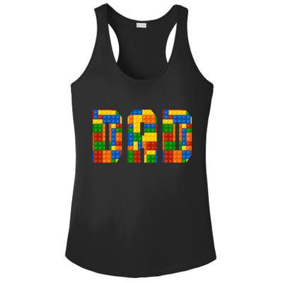 Funny Lego Builder Dad Ladies PosiCharge Competitor Racerback Tank