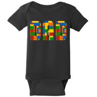 Funny Lego Builder Dad Baby Bodysuit