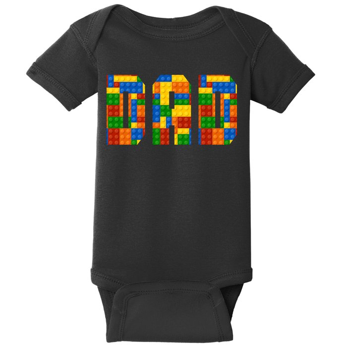 Funny Lego Builder Dad Baby Bodysuit