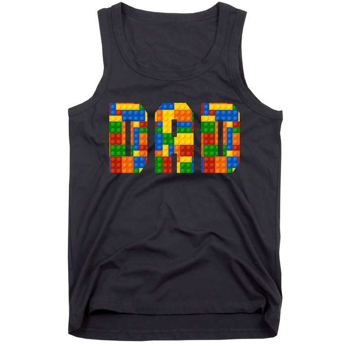 Funny Lego Builder Dad Tank Top