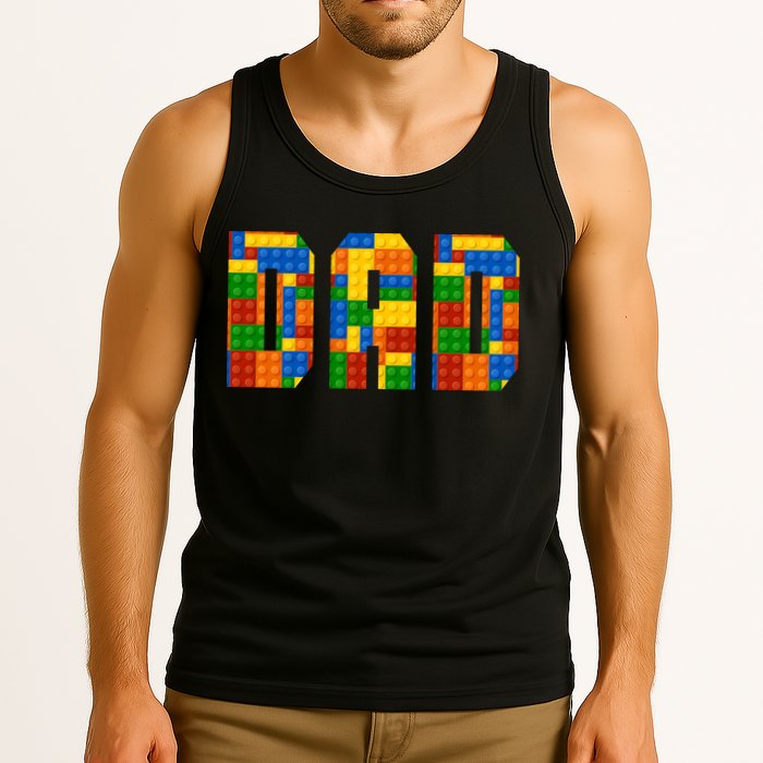 Funny Lego Builder Dad Tank Top
