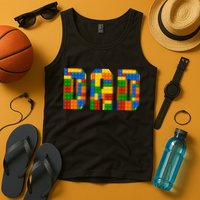 Funny Lego Builder Dad Tank Top