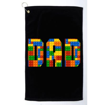 Funny Lego Builder Dad Platinum Collection Golf Towel